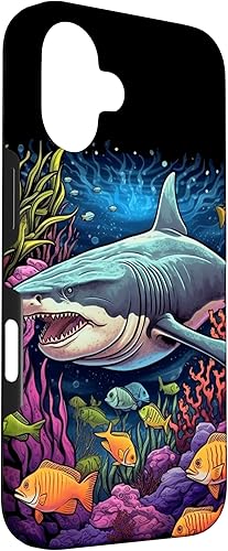 Vista 78 de Funda para iPhone 12/12 Pro Tiger Shark Sea Ocean Underwater Shark Lover