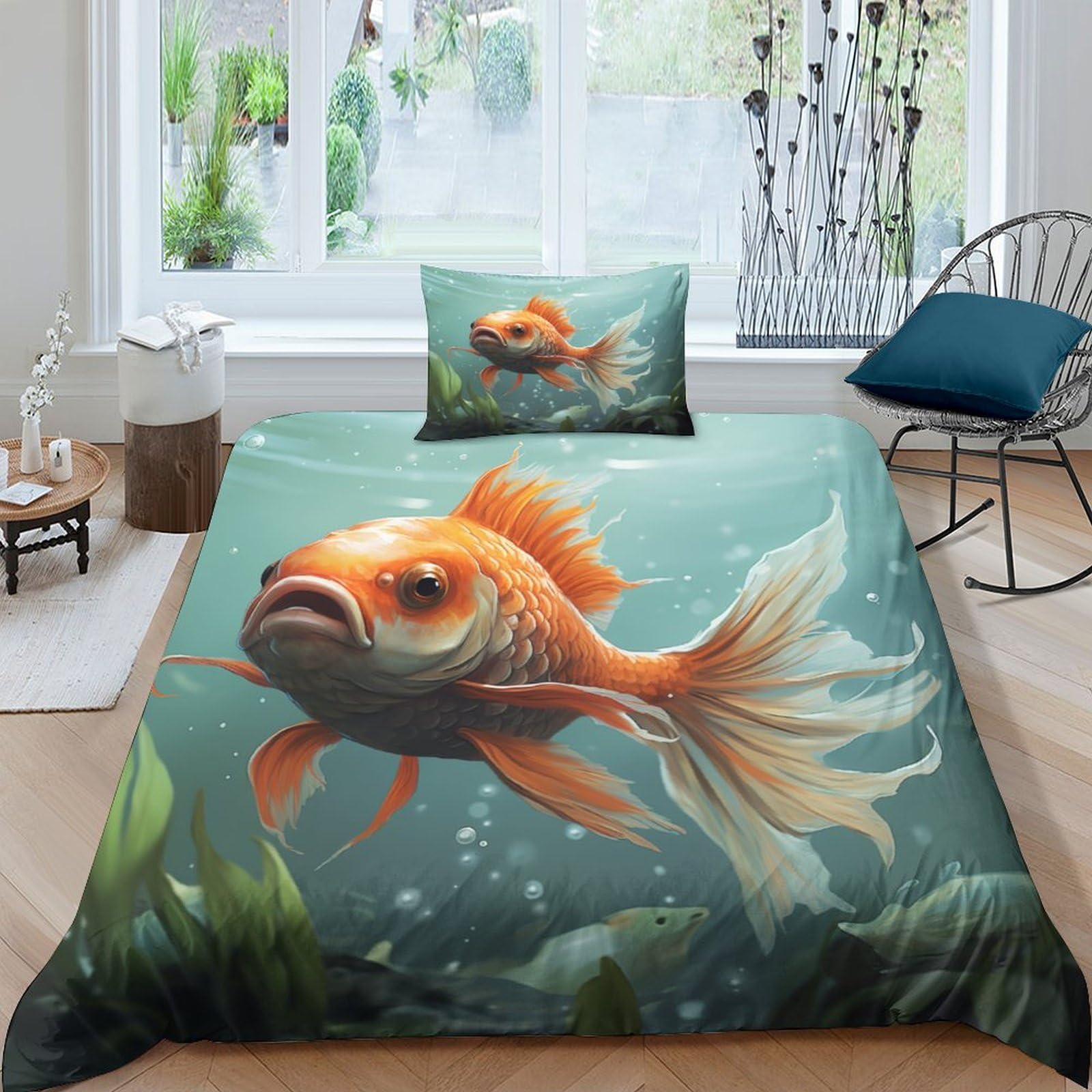 Parure de lit 3 pièces douce et lisse avec housse de couette hypoallergénique