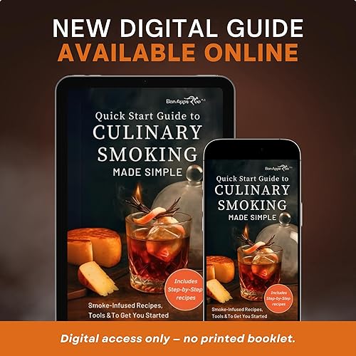 Miniatura 6 de Bon Apperoo Caja de ahumador culinario de 4 vasos con antorcha  Infusor portátil de alimentos fríos y cócteles  Kit de ahumado de whisky y bourbon