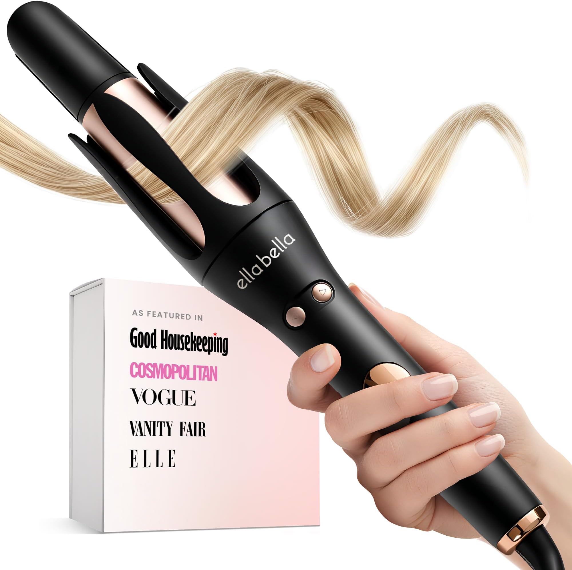 Automatic Rotating Curling Iron • Auto Hair Curlers • Easy to Use • Digital Display to Accurately Control Temperature • Transform Your Look in Seconds • Ideal for Longer Hair