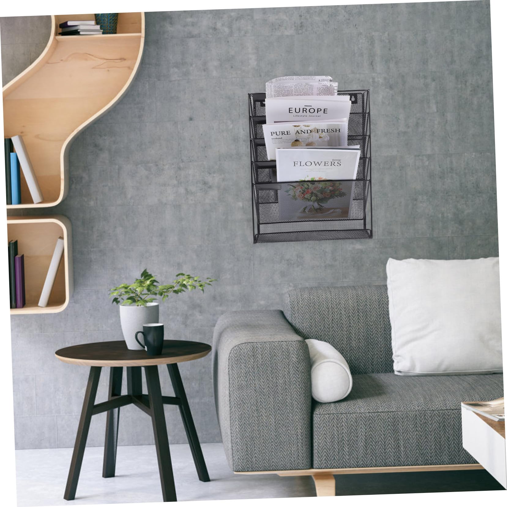 Organizador de Documentos de Pared Apilable de Hierro con Compartimentos Soporte para Archivos y Cartas Diseño Compacto y Resistente para Oficina y Hogar Color Negro