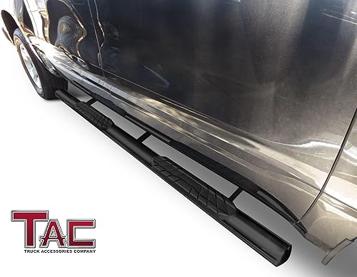Miniatura 8 de TAC - Estribos laterales negros de 3 pulgadas, compatibles con Toyota Tacoma 2005-2023, barras laterales de cabina de acceso, barras Nerf, rieles de
