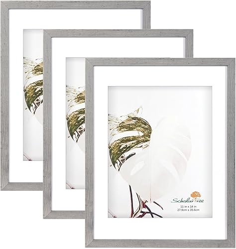 Vista 180 de Scholartree - Marco de fotos rústico de madera para mesa o montaje en pared. Beige,Negro,Marrón,Gris,2-Blanco,Azul,Marrón claro,Marrón