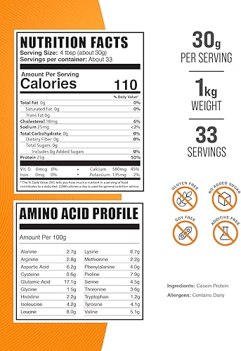 Miniatura 2 de Bulksupplements proteína en polvo de caseína pura 1