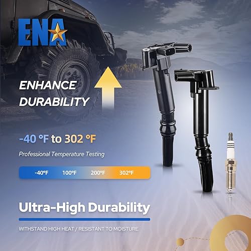Miniatura 6 de ENA Juego de 8 bobinas de encendido, 16 bujías platino compatibles con Ford F150 2010-2014, F250 F350 2011 2012 2013 2014 2015 2016 2017 Super Duty