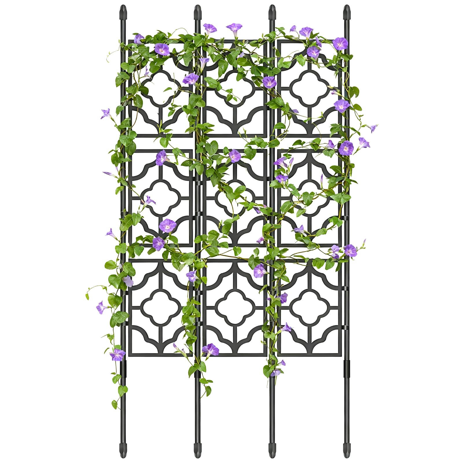 TOROKOM Traliccio da giardino per piante rampicanti da 1,5 m, Set di 3 tralicci paravento, supporto per cetrioli, piante in vaso, frutta e verdura per interno ed esterno