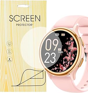 Compatible with [3 Piece Protector] 9H Tempered Glass Screen Protector Compatible with Sanorum Smartwatch Women’s Smartwat…