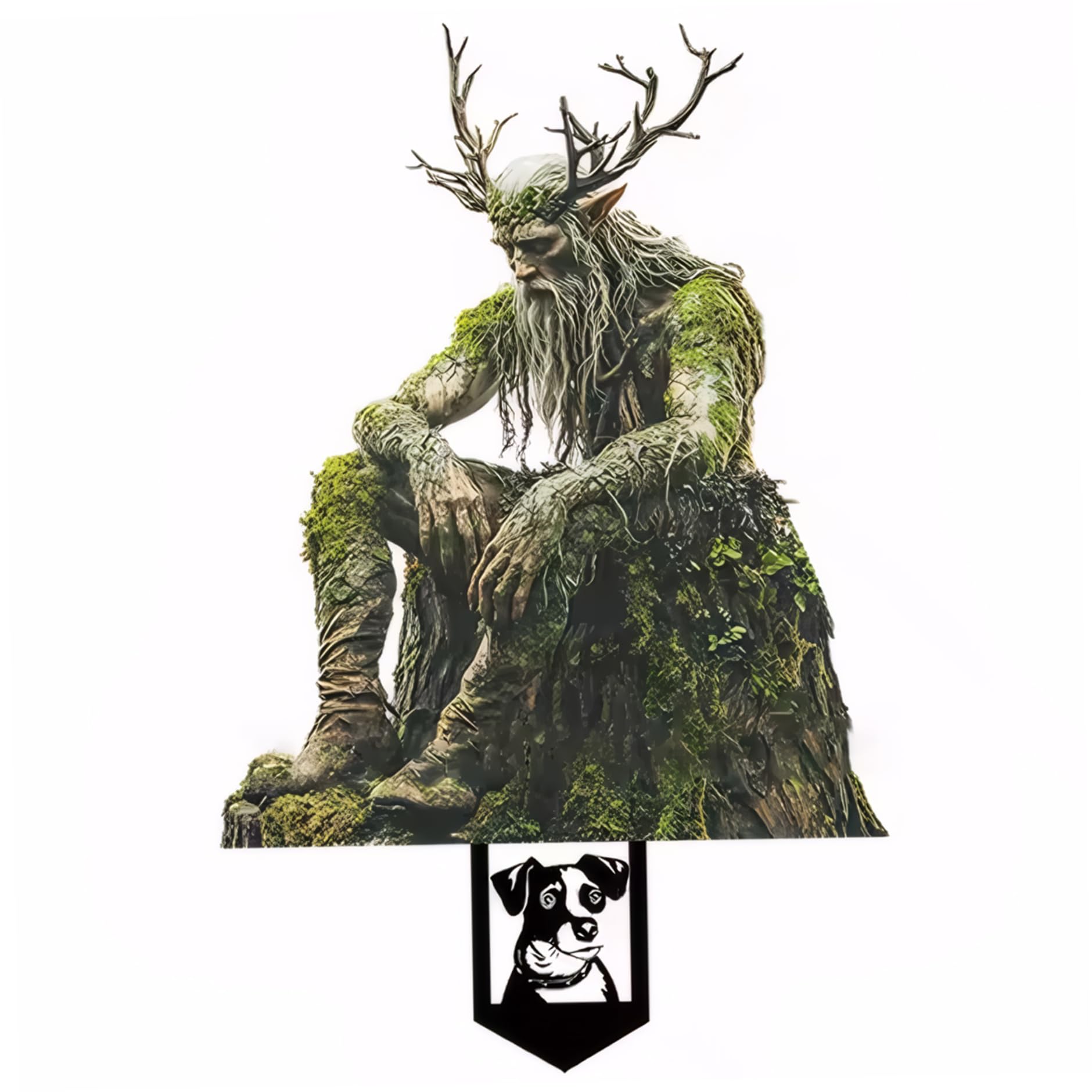 Wxyestna Garden Stake, Tree Man Elf Statue Garden Stakes Decorative Acrylic 2D Flower Pot Ground Insert for Pot Plants Yard Lawn