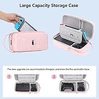 Vista 6 de Flyekist Switch Case Newest Upgrade Compatible with Nintendo Switch - Deluxe Hard Shell Travel Carrying Case, Pouch Case for Nintendo Switch