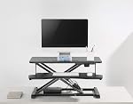 Uplite Electric Standing Desk Converter 32 inch Motorized Dual Monitor Sit Stand Desk Riser for Laptop and Monitor | Ergonomic Height Adjustable Workstation