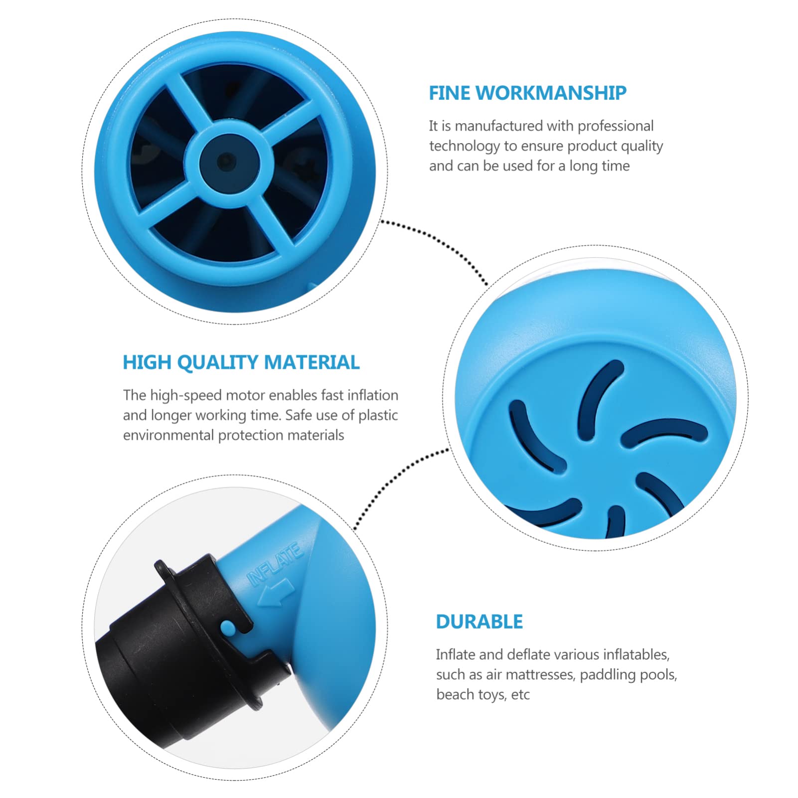 Zerodeko USB elektrische pumpe luftmatratzenpumpen pumpen für luftmatratzen Schnell aufblasbare Pumpe Electric air Pump paddeln Schwimmbad USB-Luftpumpe Mehrzweck-Luftpumpe Plastik Blue