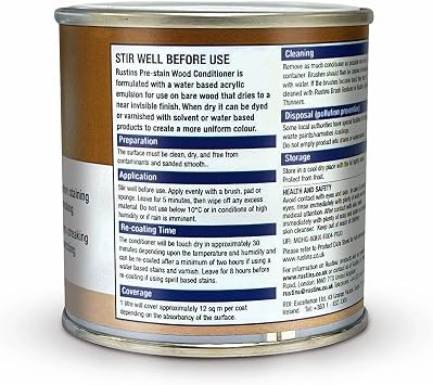 Rustins Quick Dry Pre-Stain Wood Conditioner 250ml | 8.5 Fl. Oz.
