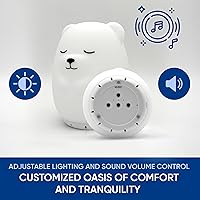 Vista 6 de Mindfulness 'Breathing Bear' 4-7-8 Luz de respiración guiada de meditación visual Dispositivo 3 en 1 con luz nocturna y máquina de ruido