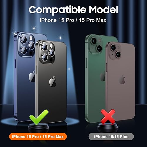 Miniatura 371 de UniqueMe [Paquete de 3 protectores de lente de cámara compatibles con iPhone 14 Pro Max/iPhone 14 Pro, vidrio templado, [compatible con fundas]