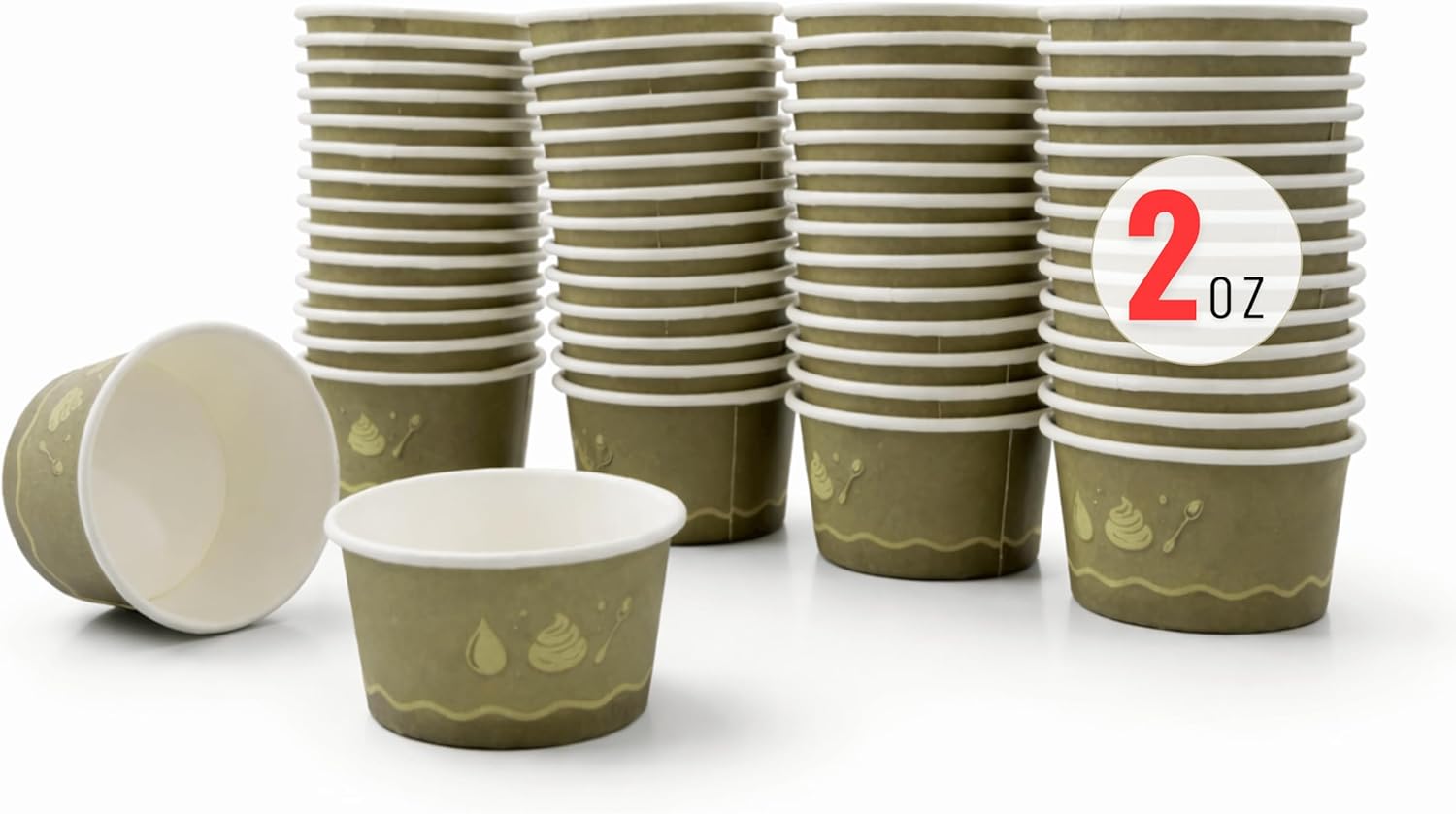 3-Inch Round Mini Dip Paper Bowls (400 Pcs), 3oz Disposable Party Dip Bowls, Compostable, Eco-Friendly, Like Bamboo, for Dips, Soy Sauce, BBQ, Oil Dipping, Finger Foods