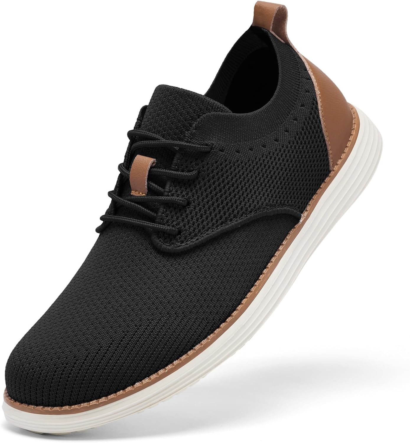 SHULOOK Herren Atmungsaktive Gestrickte Sneakers Leichte Oxfords Schuhe Sommer Casual Lace Up Dress Schuhe für Männer