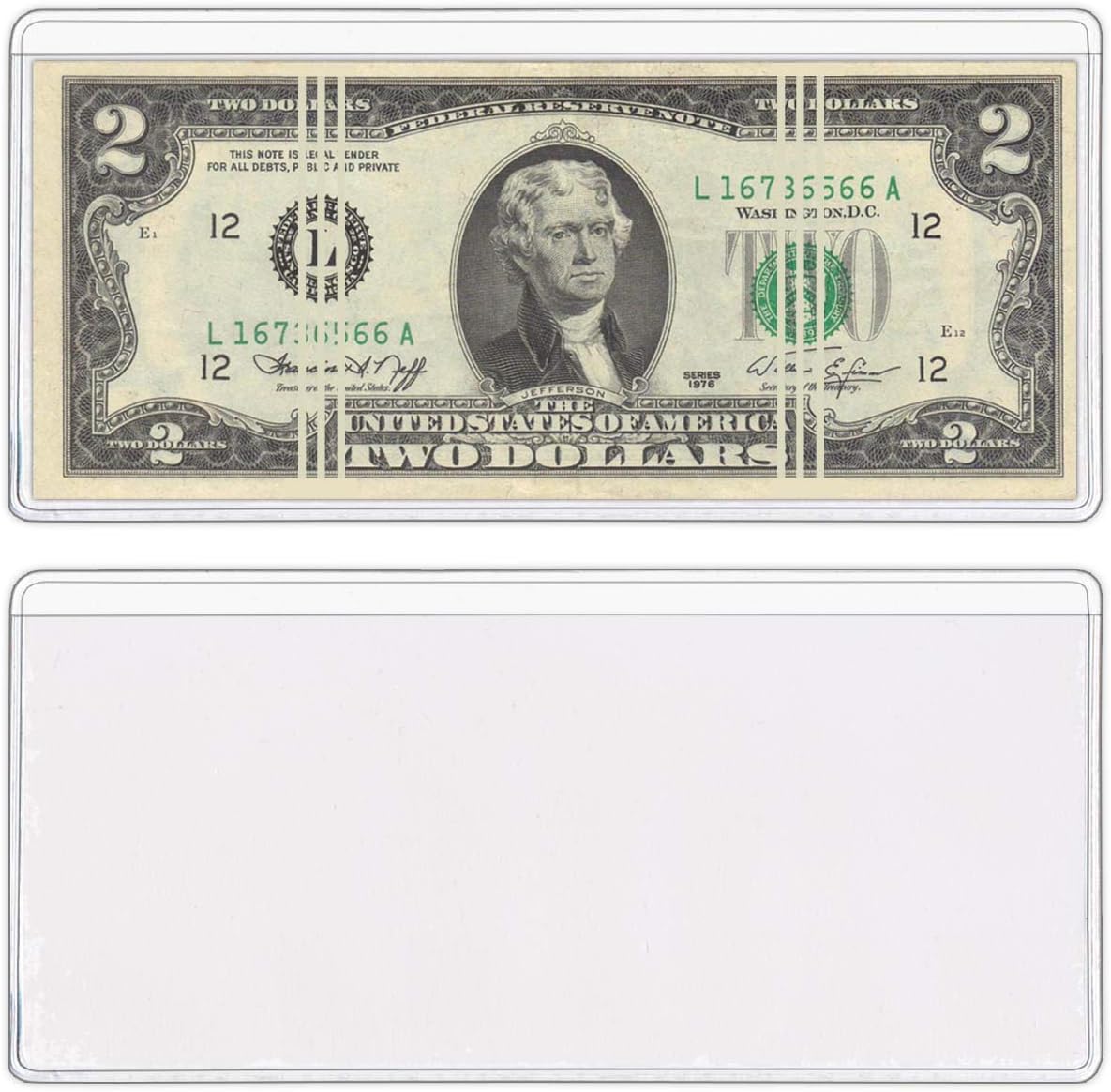 StoreSMART - Currency Holder/Money Sleeve - Clear Plastic - 10-Pack - RSPC3454L-10