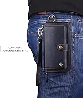 Vista 6 de AIFENGCASE - Funda compatible con Samsung Galaxy S22 Plus para mujeres y hombres, funda de piel con cremallera y soporte para tarjetas, cubierta