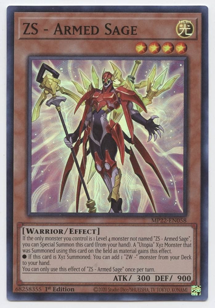 Amazon.com: Yu-Gi-Oh! ZS - Armed Sage - MP22-EN058 - Super Rare
