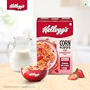 Kellogg's Corn Flakes Real Strawberry pure | Power of 5: Energy, Protein, Iron, Calcium, Vitamins B1, B2, B3 & C | Corn Flakes, Breakfast Cereal | Naturally Cholestrol Free, 300 Gm gallery image