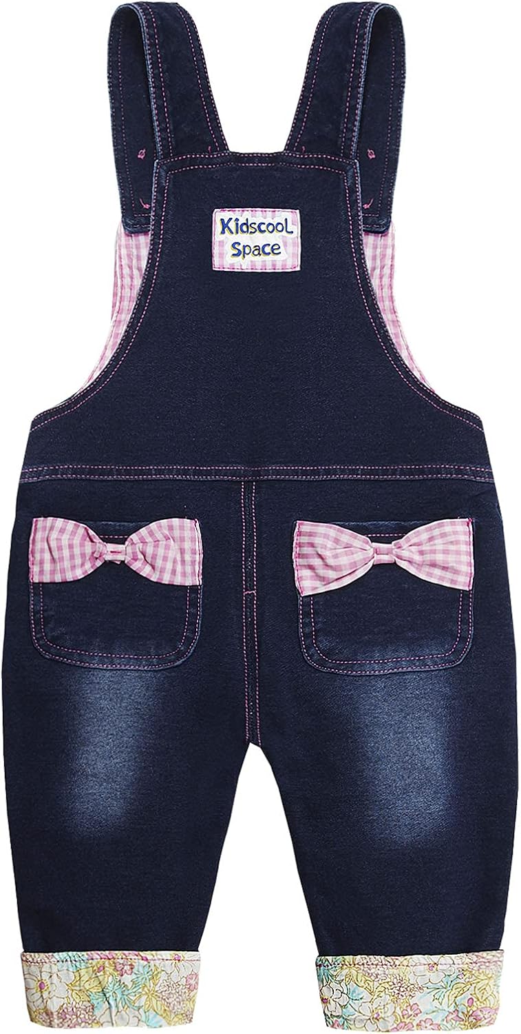 KIDSCOOL SPACE Baby Cotton 3D Cartoon Soft Knitted Jeans Overalls