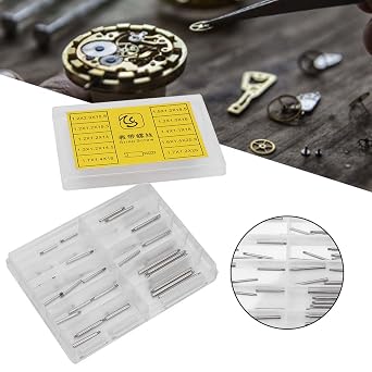 2 Boxes Watch Screws, 10 Sizes Watch Link Pins, Stainless Steel Screw Pins Links, Convenient Cotter Pin Watches with Storage Box for Watchmakers, Watches Enthusiasts
