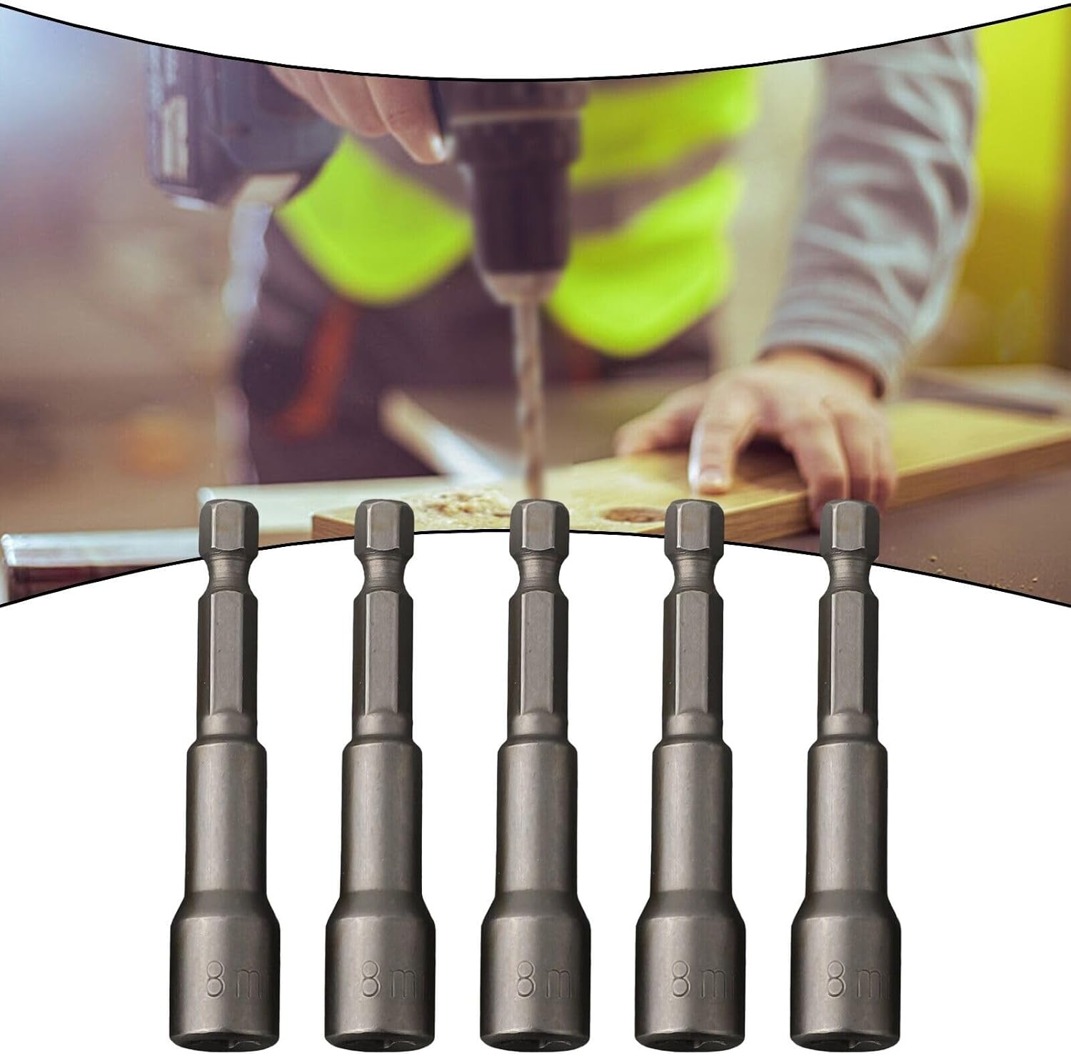 Elecshop Spare Part Setter Hex Socket Tech Tek 5Pcs Bit Cladding Drill Driver Magnetic Mm Nut