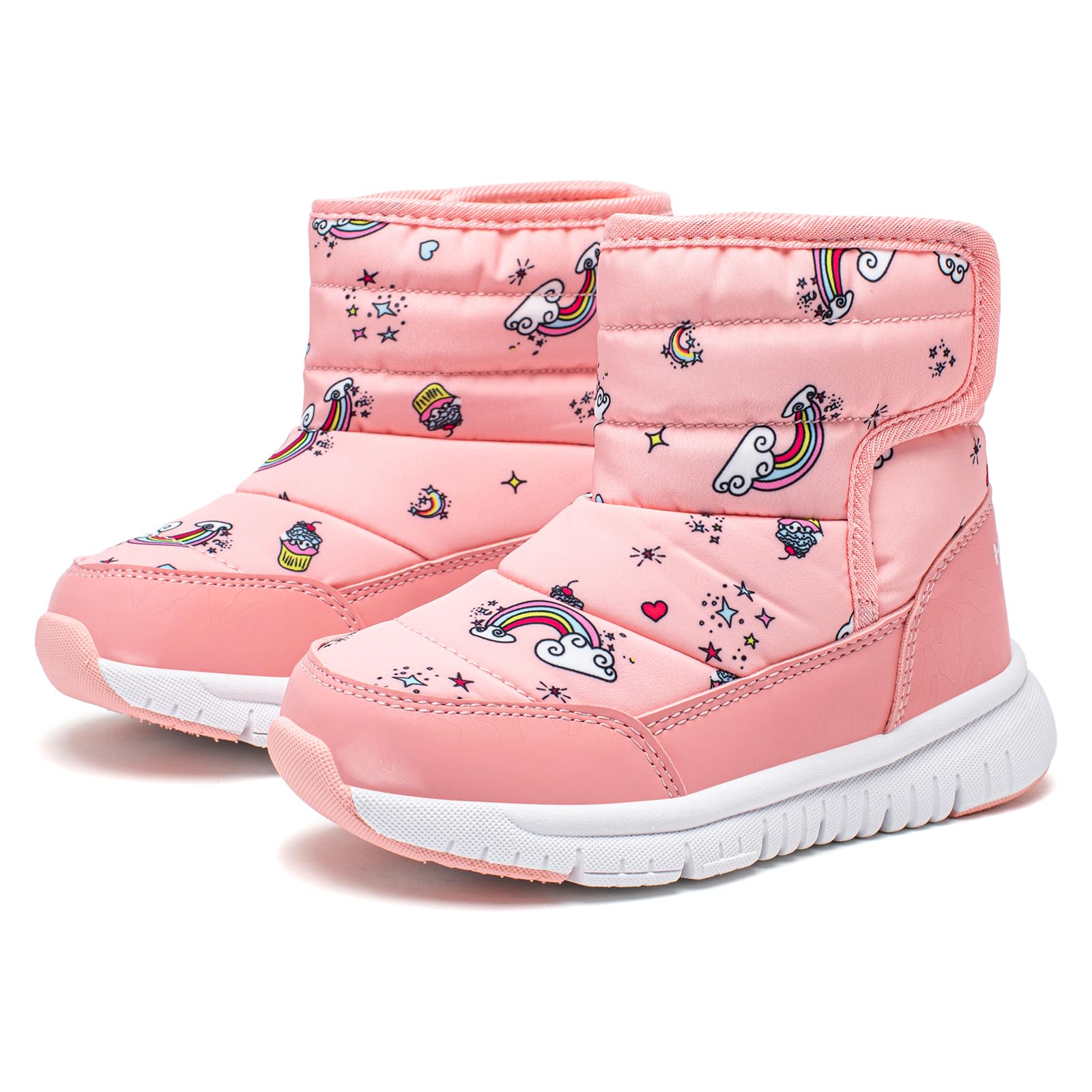 HOBIBEAR Boys Girls Toddler Snow Boots Waterproof Slip Resistant Outdoor Winter Shoes(Toddler/Little Kids/Big Kids)