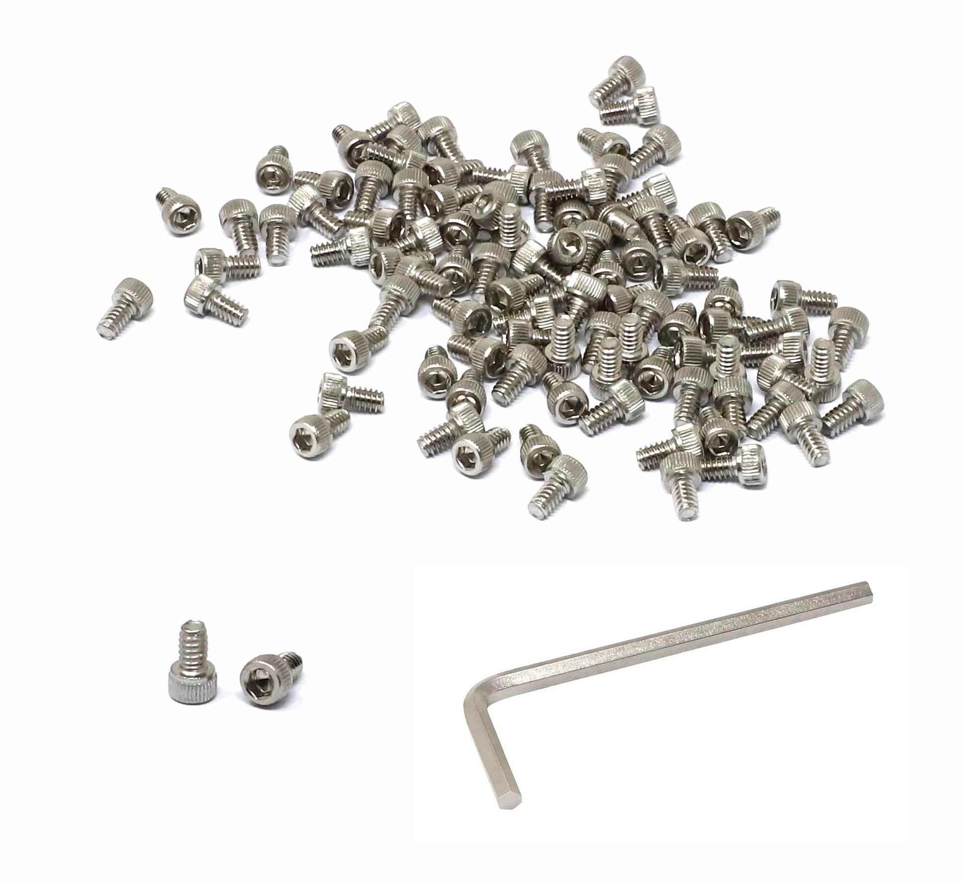 iexcell 100 Pcs #4-40 x 3/16" Stainless Steel 304 Hex Socket Head Cap Screws Bolts Kit