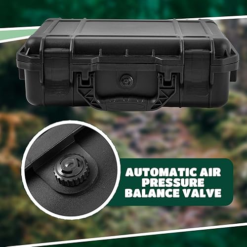 Miniatura 4 de Funda rígida impermeable de 14.3 x 11.4 x 4.5 pulgadas con inserto de espuma personalizable para bricolaje, funda protectora portátil con cuchillo