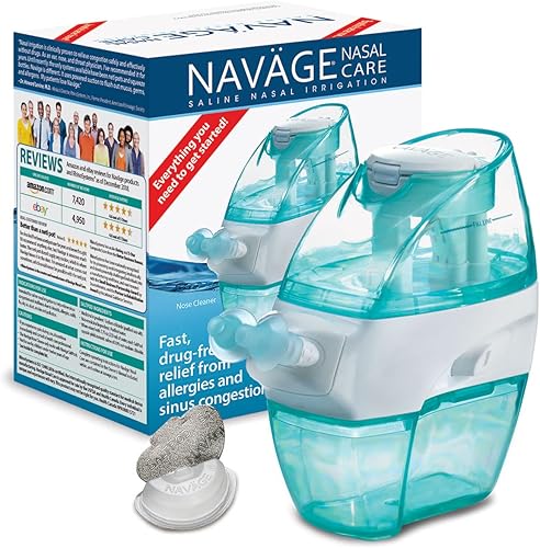 Navage Combo de cuidado nasal limpiador nasal 18 cápsulas saltpods caja de mostrador