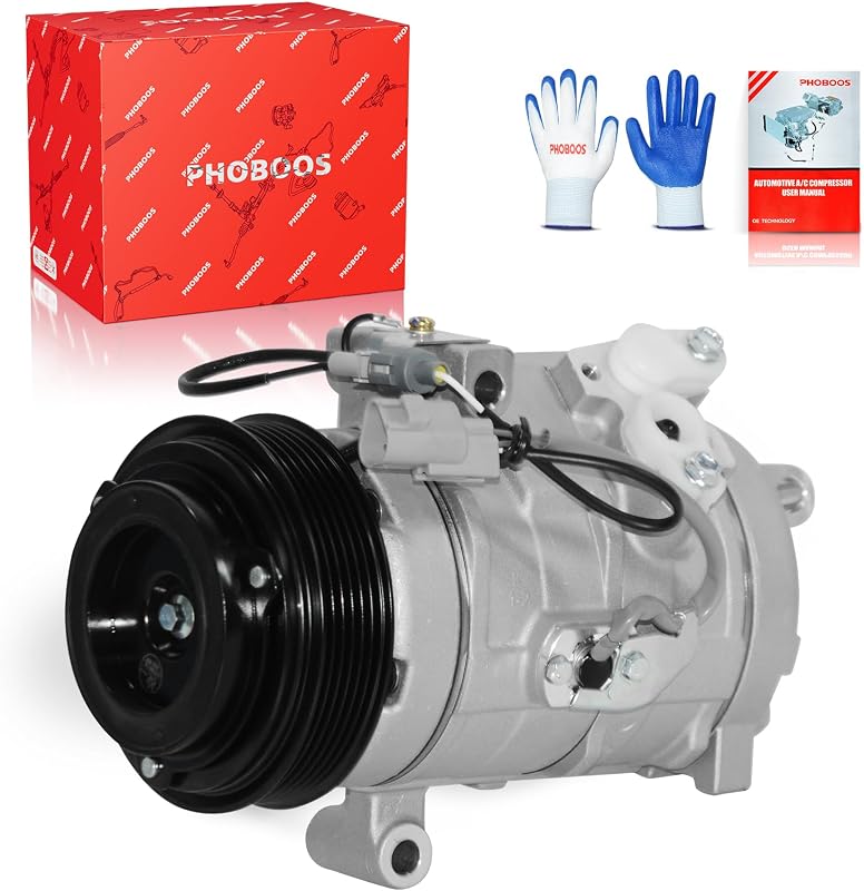 Compressor de ar-condicionado com embreagem PHOBOOS 7SBU17C para Toyota e Lexus – 12 V