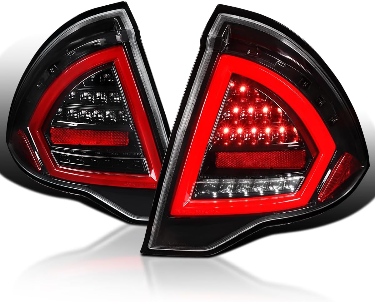 SPEC-D TUNING Jet Black LED Bar Tail Lights Pair for 2010-2012 Ford Fusion