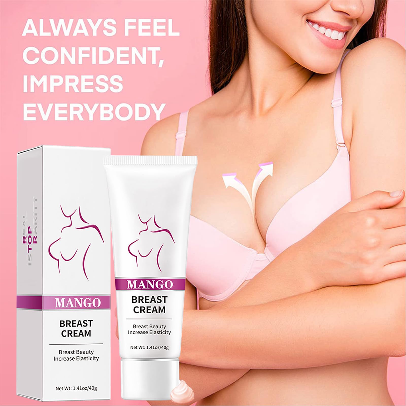09 Crème d'amélioration de la Poitrine, 40g Crème Augmentante et Hydratante pour la Poitrine, Crème Raffermissante Et Lifting Pour Les Seins Crème De Massage Du Sein Crème