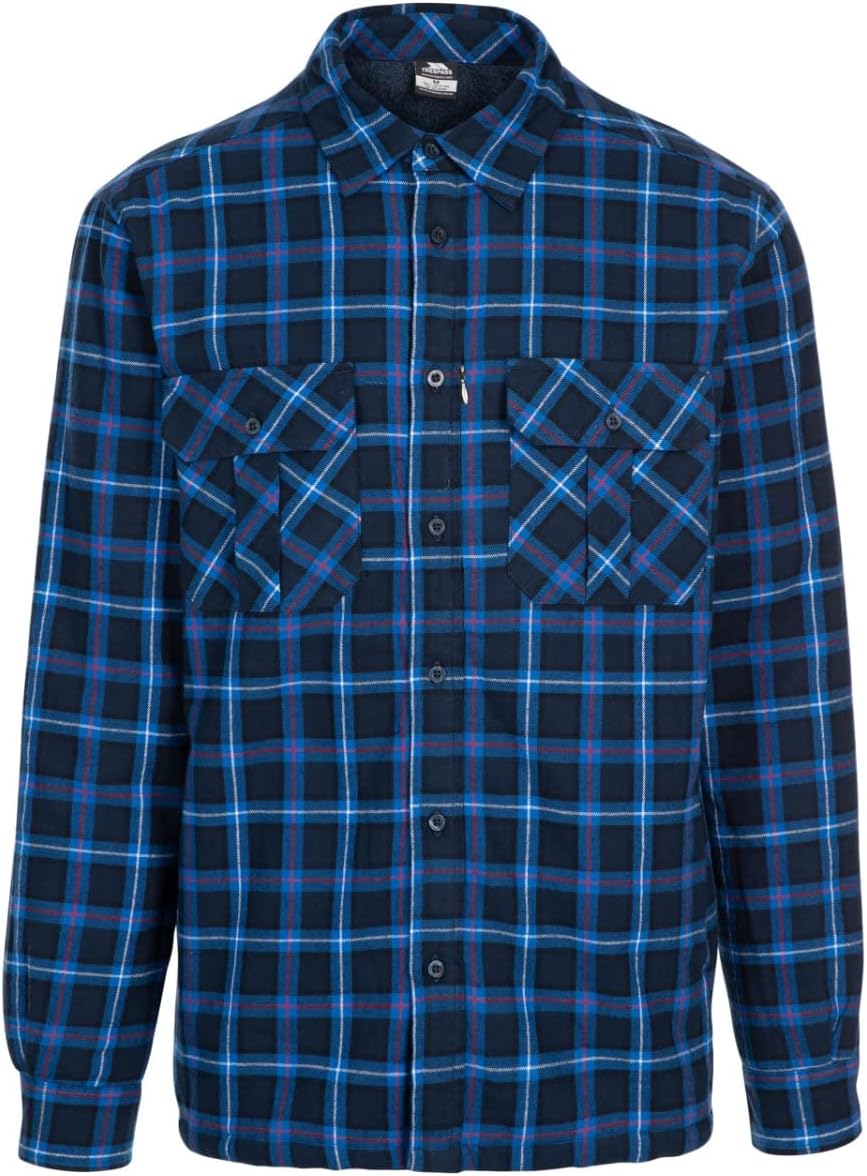 Trespass Mens Rapeseed Check Shirt (L) (Dark Blue)