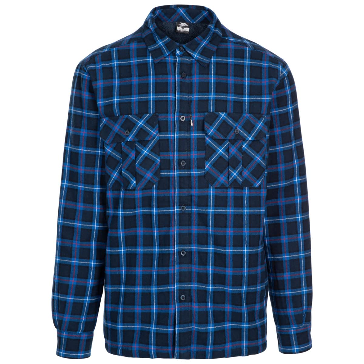 Trespass Men's Dark Blue Check Rapeseed Long Sleeved Check Shirt Casual Top