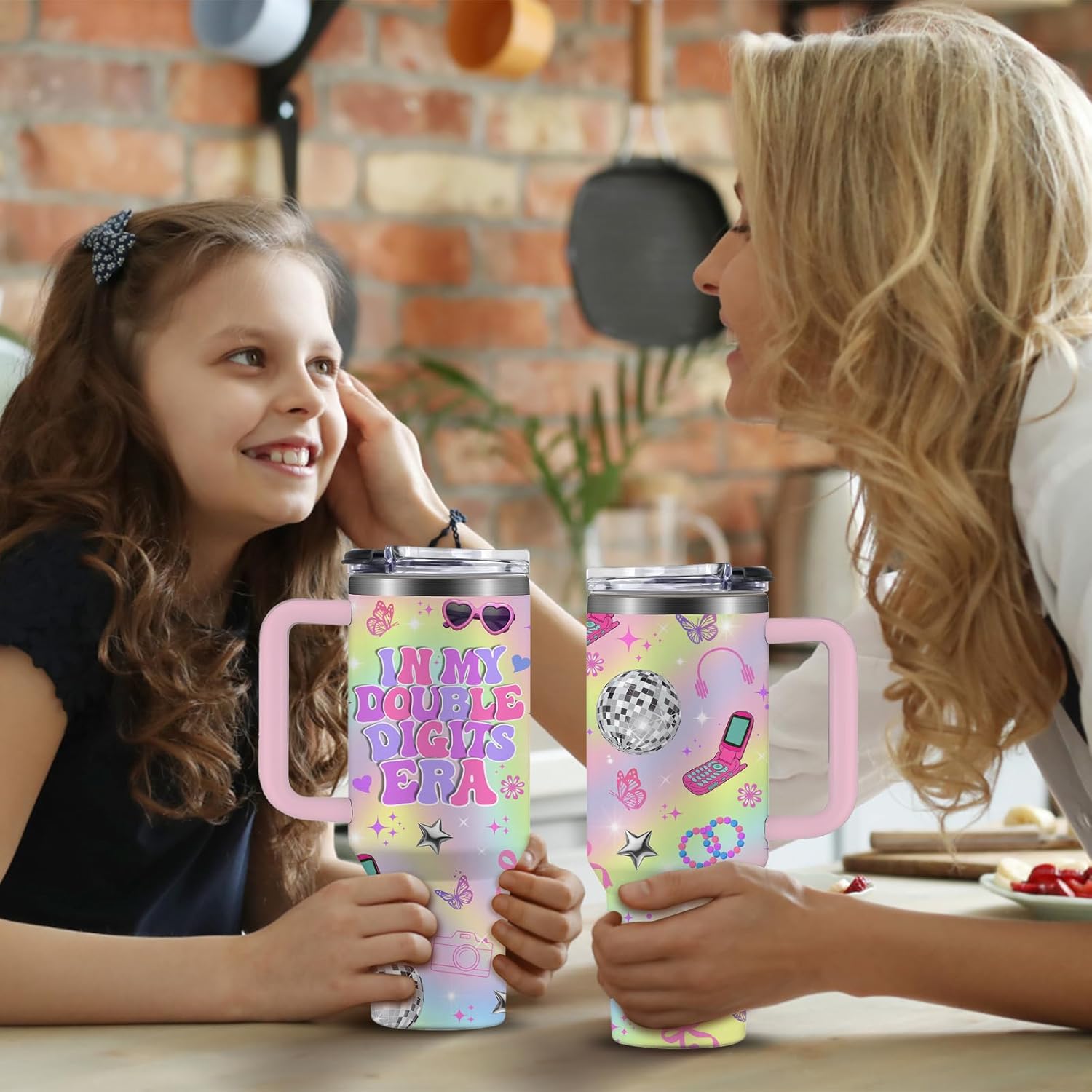 Iridescent Birthday Gifts for 10 Year Old Girls, in My Double Digits Era Tumbler 40oz, 10th Birthday Gifts for Ten Year Old Girl Birthday Music Cup - Image 9