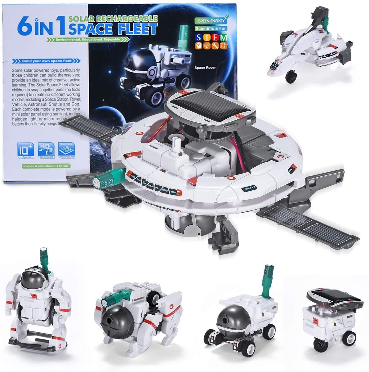 Kit Experimento Solar 6 Em 1 - Frota Espacial Toys Diy Educacional