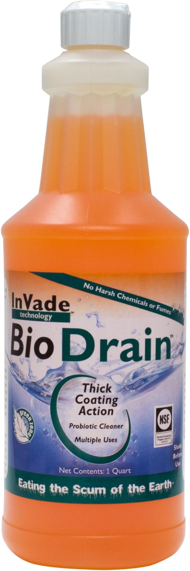 32 oz InVade Bio Drain Quart Restaurant Drain Gel Organic Treatment ~ Eliminates Odors, Drain Flies, Phorid Flies, Fruit Flies, and Prevention of Sugar Snake in soda Machine drip Trays