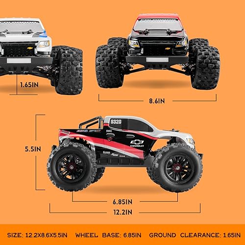 Miniatura 6 de EAZYRC - Autos RC rápidos sin escobillas para adultos, 118 Chevrolet Colorado 4X4 Offroad RC Camión, RTR de alta velocidad 45+kmh Hobby Electric RC