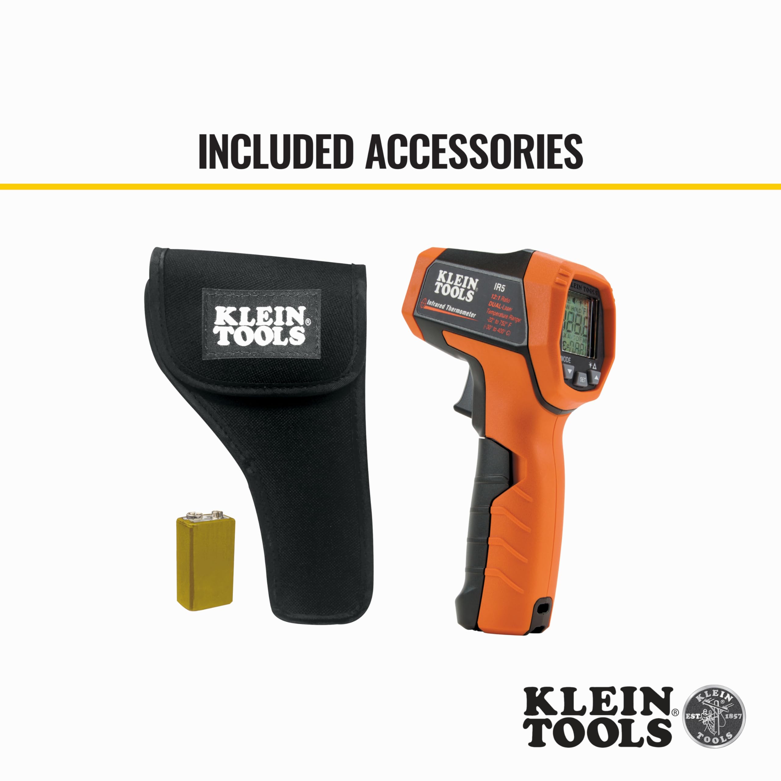 Klein Tools IR5 Infrared Thermometer - Laser Targeting -4