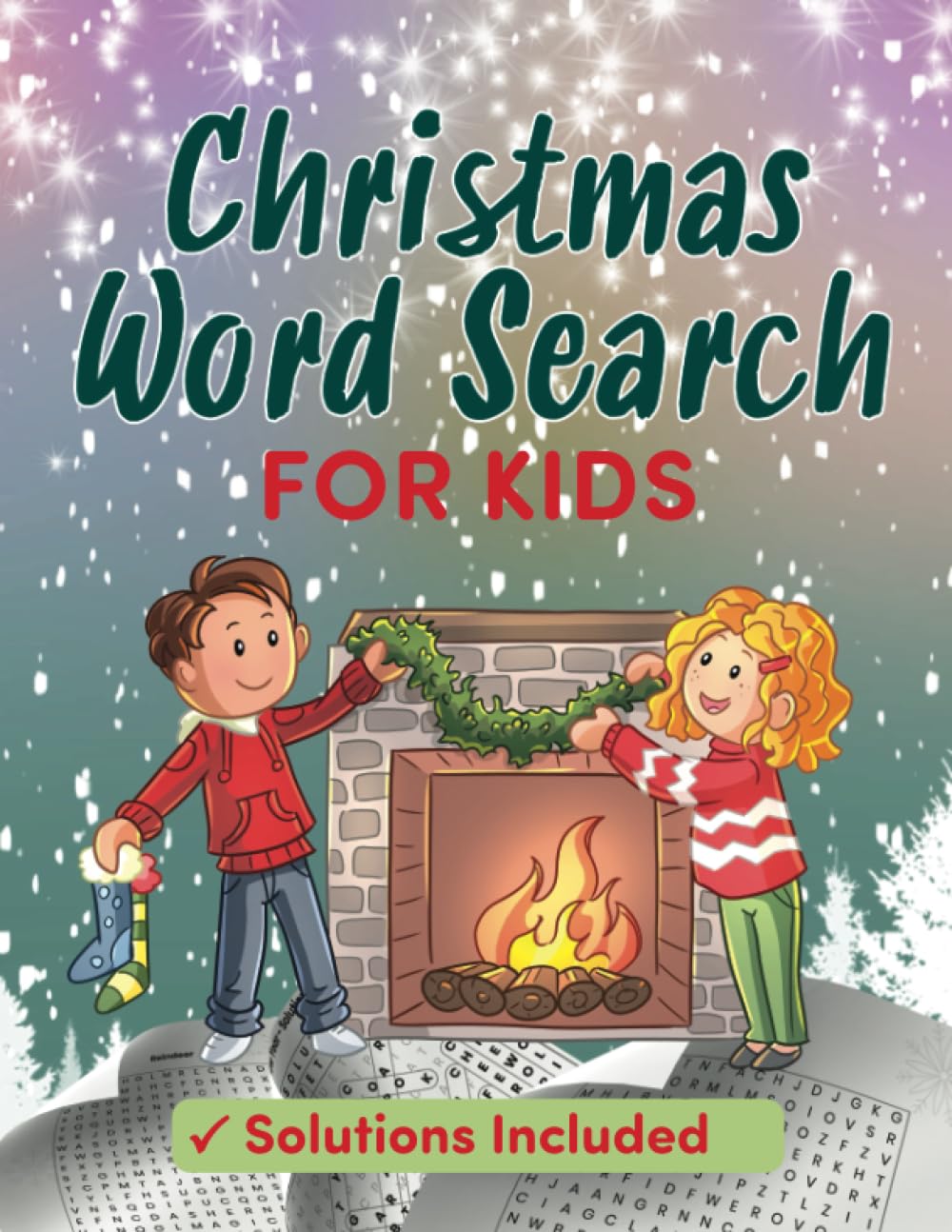 Christmas Word Search for Kids: Themed Holiday Puzzles for Children Ages 8-12