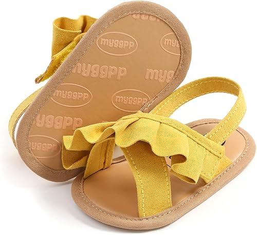 RVROVIC Sandalias de primera calidad para bebés, niños y niñas, suela de goma antideslizante suave, zapatos de verano al aire libre para niños