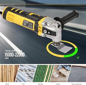 400W Oscillating Multi Tool,Quick Release 6-Speed,30Pc Kit | 15000-22000 OPM, 3° Oscillation Angle, Multi-functional for Cutting, Sanding and Grinding Home Renovation Tasks or DIY