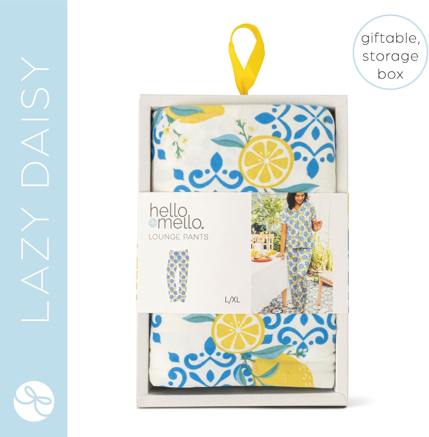 Hello Mello Signature Lounge Pants Womens Soft Pajama Bottoms Elastic Waistband Drawstring Tie - Image 5