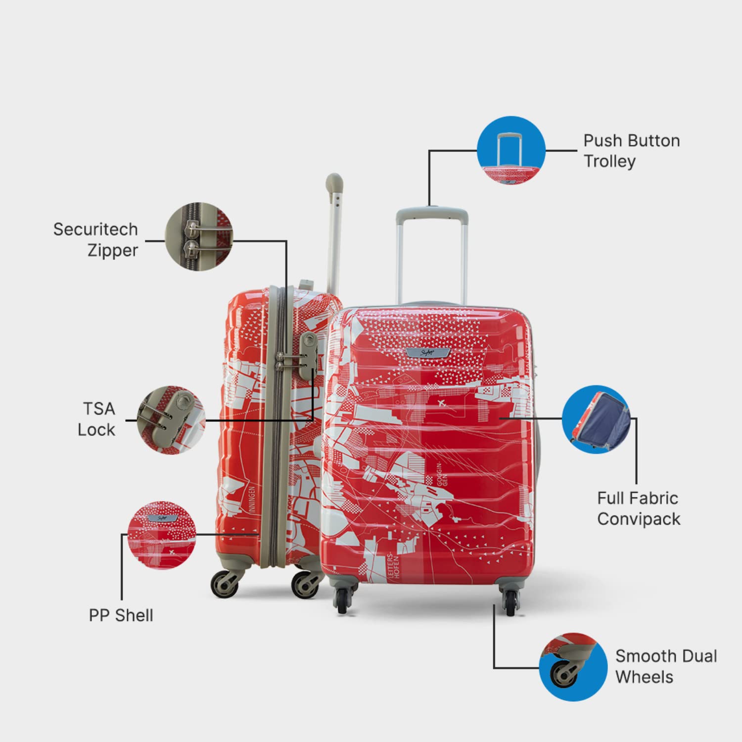 Skybags Trooper Large Trolley Bag for Women