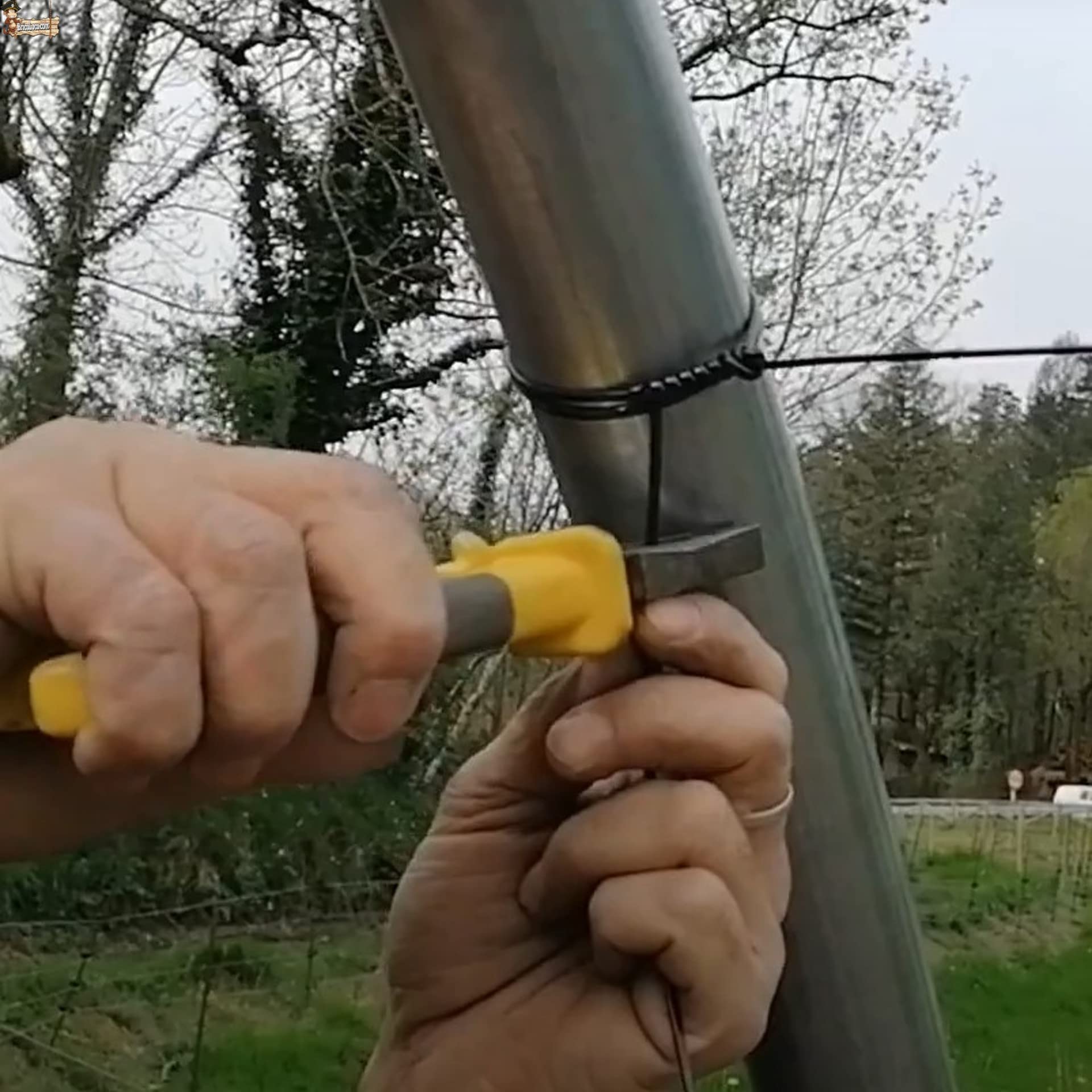 BricoLoco.com Hilo poliéster Invernadero, Atar Tutor Plantas, viña, entutorar. Bobina Carrete 1.000 MTS.Sustituye a Alambre metálico y a la Malla o Red Soporte en Atado, guiado o entutorado. (1000)
