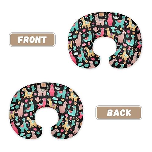 Miniatura 3 de Mintulipy Funda de almohada de lactancia para bebés, niños y niñas, lindas fundas de almohada de lactancia de alpaca y llama para madres que