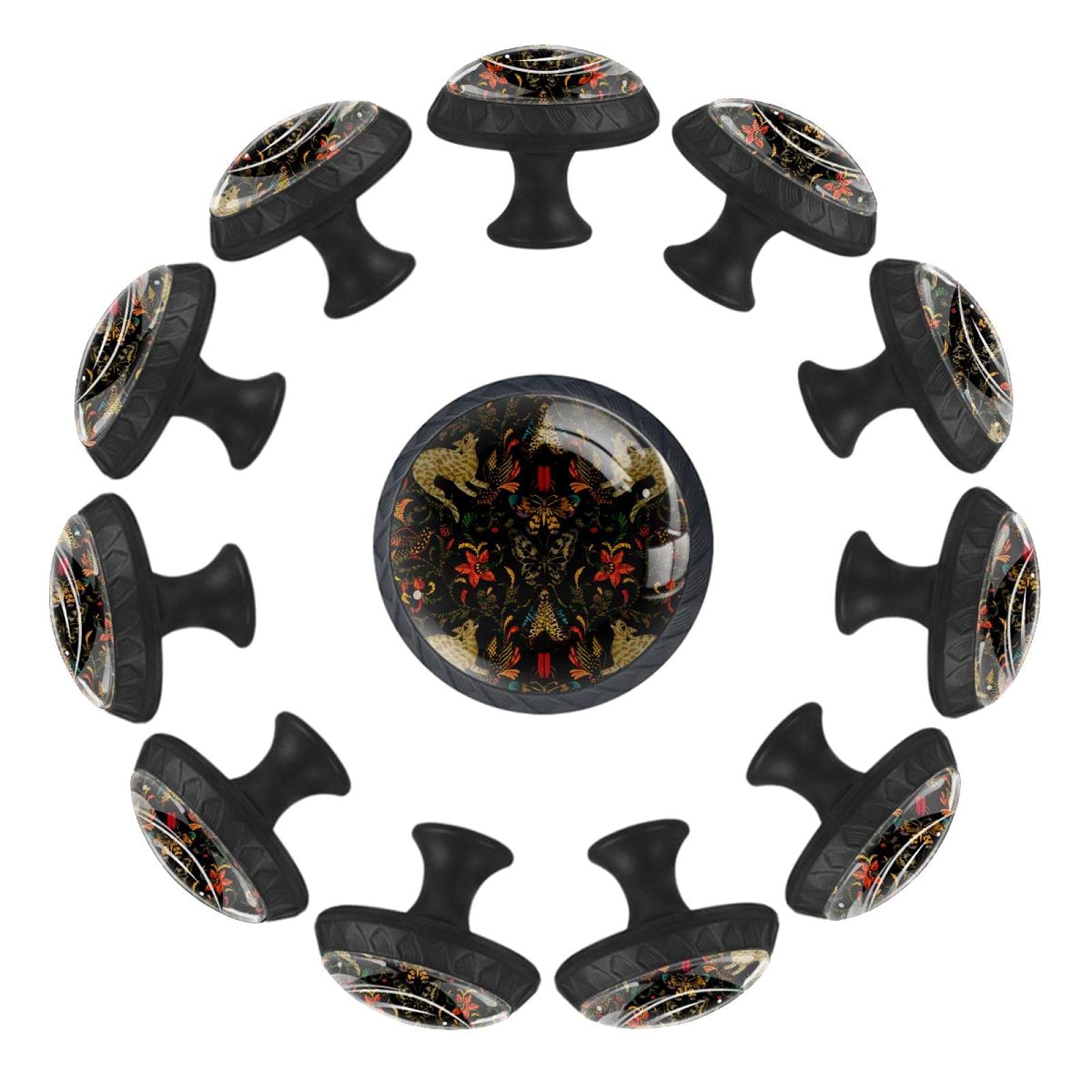 Boutons de tiroir chat lot de 12 poignées rondes 35 mm pour commode enfant