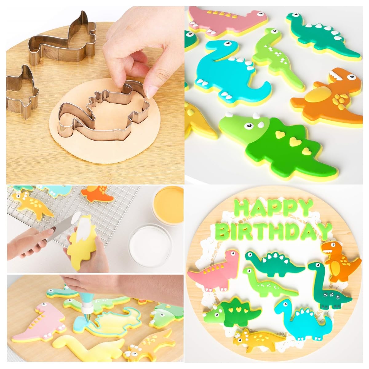 Formine Per Biscotti Dinosauri - 8 Pezzi | Plastica Alimentare | Per Biscotti E Pasticcini - Foto 7